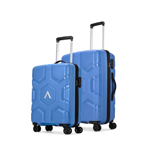 Image of Aristocrat Rock | Set of 2 Trolley Bag, 55+66 Cm, Small+Medium Hardside Luggage | 4 Wheels, Combination Lock | Polypropylene | Suitcase for Travel | 7 Year International Warranty | Ocean Blue