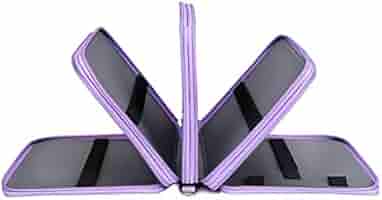 Shulaner 200 slots PU lederen kleurpotlood etui Grote capaciteit draagtas 200 slots pencil case holder - Paars