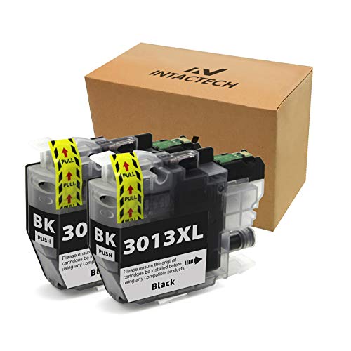 Intactech Compatible Ink Cartridges Replacement for Brother MFC-J491DW LC3013 XL Ink Cartridges 2 Black BK High Yield Work with MFC-J491DW MFC-J497DW MFC-J690DW MFC-J895DW Inkjet Printer
