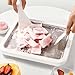 Rolled Ice Cream Maker, At Home Rolled Ice Cream Kit, Diy Homemade Rolled Ice Cream Tray, Suitable for Families and Parties (White)
