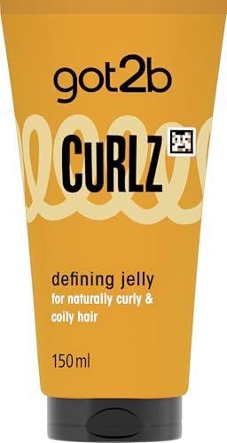 got2b Curlz Defining Curl Jelly 150ml Lightweight Hold for Wavy Curly & Coily Hair Styling Jelly with Frizz Control & Bounce No Crunch Vegan & Silicone-Free Formula