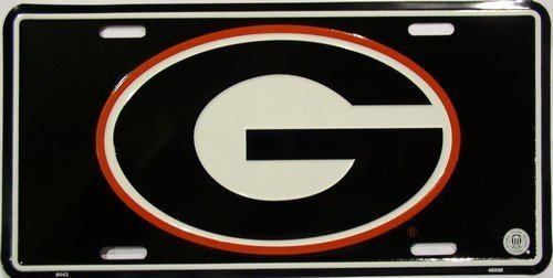 University of Georgia Bulldogs Collegiate Embossed Vanity Metal Novelty License Plate Tag Sign 445 by Rico
