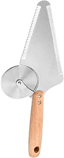 Mobestech Stainless Steel Pizza Slicer Crust Cutter Dough Scraper Multipurpose Cake Spatula Easy to Use for Home Restaurant