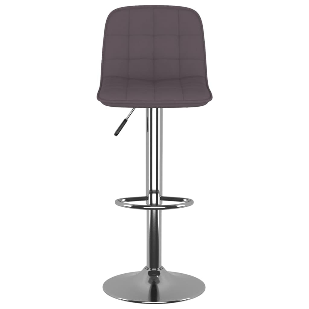 Taboret barowy 2 szt. materiał taupe z oparciem, regulacja wysokości, obrotowy 360 stopni, chromowany stelaż stalowy, podnóżek do kuchni, jadalni, baru, baru