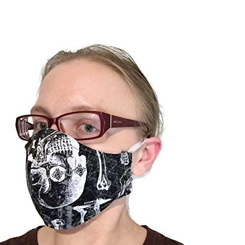 Miniatura 4 de Fitted Summer Tropical Fruit Face Mask, Washable 3 ply 100% Cotton Cloth, Pineapple Watermelon Lime Lemon Red Brown, Filter Pocket Nose Wire,