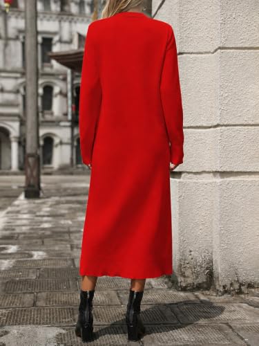 Image of ZVO Long Sweater Dress for Women Fall Winter Solid Knit Casual Dresses