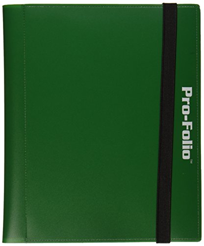 BCW Pro-Folio 4-Pocket Card Album - Green | Side-Loading Design, Trading Card Binder, Holds up to 160 Cards | Perfect Storage and Display Solution for Sports, Trading, and Gaming Card Collections