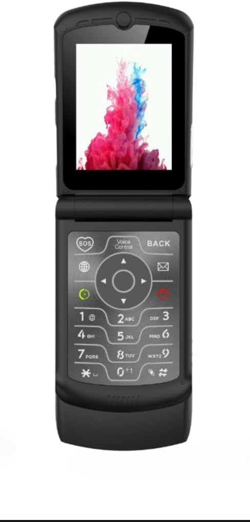 V3 4G LTE Flip Phone, Android 11 Go, Dual Screens (2.4” + 1.2”), 2GB RAM 16GB Storage, USB-C, Removable Battery, Wi-Fi Bluetooth GPS, Simple Easy-Use Cell Phone for Seniors, Kids Travelers