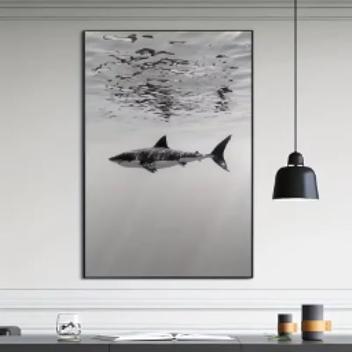 Affiche requin blanc pour décoration intérieure moderne de salon - 3