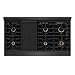 ZLINE 48 in. Paramount Gas Rangetop with 8 Burners and Porcelain Cooktop in Black Satin Stainless Steel (SRTBS-48)