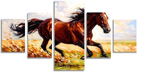 Broderie Diamant Cheval pour Adulte | Grand Kit Complet Mefooge 5D Art Déco