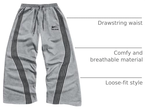 SHENHE Men's Y2k Graphic Track Striped Parachute Wide Leg Sweatpants by SHENHE - Used condition - US$26.32