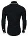 TAM WARE Mens Classic Slim Fit Contrast Inner Long Sleeve Dress Shirts TWNMS314-1-337S-BLACK-US M