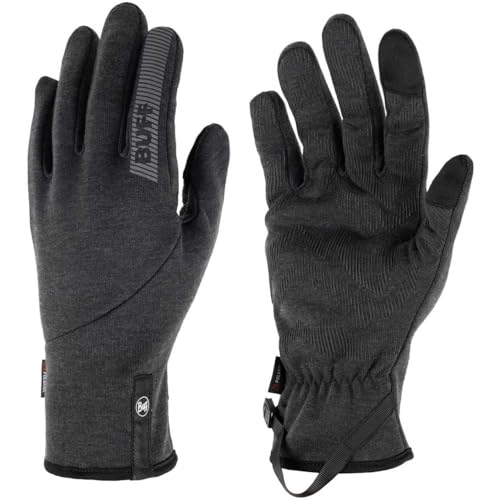 Gants chauds Buff fleece léger S noir pour stopper le vent glacial pendant vos activités sportives