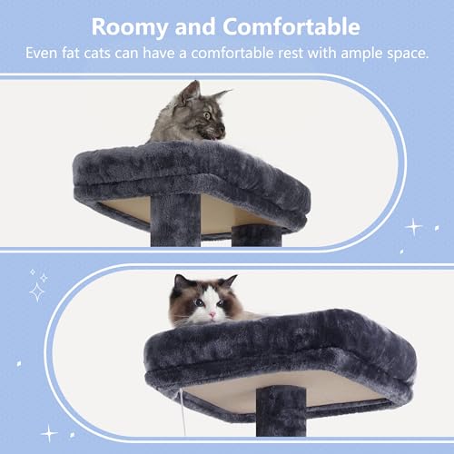 Image of Hey-brother Cat Tree Tower with Multi-Level Duty Scratching Posts, 0MPJ039G