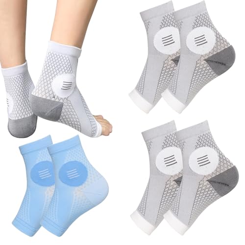 Image of Upgraded Neuropathy Socks 3 Pairs for Women Men,Soothe Relief Ankle Compression Sock 15-20 mmHg