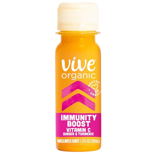 Vive Organic Immunity Boost Vitamin C, Ginger & Turmeric Shot (2oz bottle)