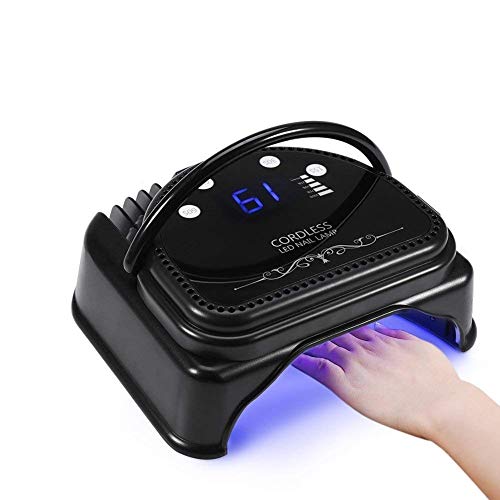 UV Nail Lamp LED Nail Dryer Machine Cordless Rechargeable LED Nail Lamp Nail Dryer Machine For All Nail Gel with Smart Sensor Manicure Tools(US Plug)