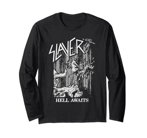 Image of Slayer Monochrome Hell Awaits Long Sleeve T-Shirt