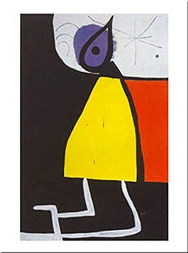 Dona En La Nit by Joan Miro 31 X 24 Art Print Poster
