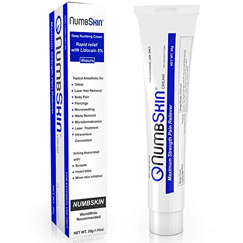 Numbing Cream 5% Lidocaine Topical Anestheticâ€“ Fast Acting Tattoo Numbing Cream for Deep Pain Relief & Numbing Cream for Microneedling/Piercing/Microblading/Laser Hair Removal/Electrolysis (1 Tube)