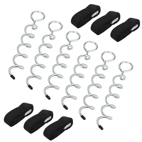 Kit d'ancrage de trampoline MUKCHAP pour empêcher le basculement des balançoires de jardin