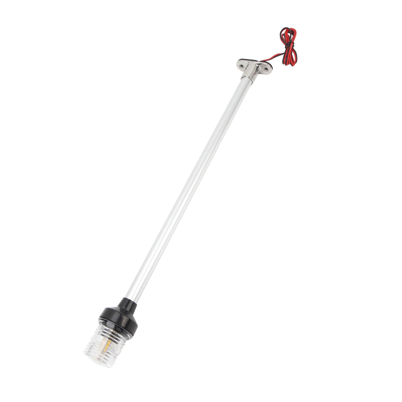Luci di Navigazione per Barche a LED 22 Pollici Lampada Rotonda 360 Gradi con Base in Acciaio Inossidabile per Uso Marino