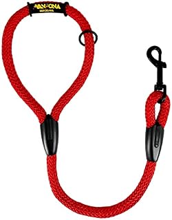 Short Dog Lead for Small Medium and Large Dogs. Anti Pull Rope Dog Lead. Round Nylon. Made in Spain. 60 cm. BLACK.