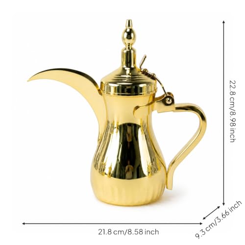 Cafetera árabe clásica jarra con tapa multiusos y tetera de 750 ml 7