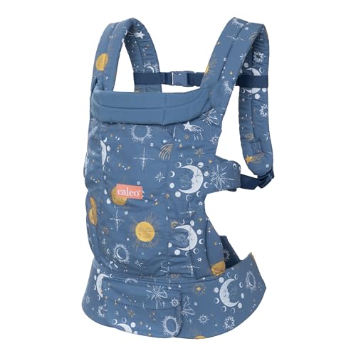 Baby Trend Caleo Charm Deluxe 3‑in‑1 Newborn Carrier, Calypso – 100% Cotton, Machine Washable, Lumbar Support & Weather Protection
