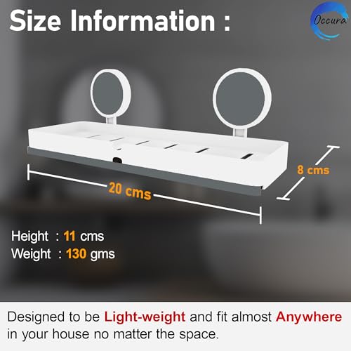 Image of Soap Holder Pack of 2 | Large Adhesive Dish 4 Soaps | Drill free wall mounted bathroom organizer. Stickable washbasin plastic stand set for shared family washrooms. Wall safe.