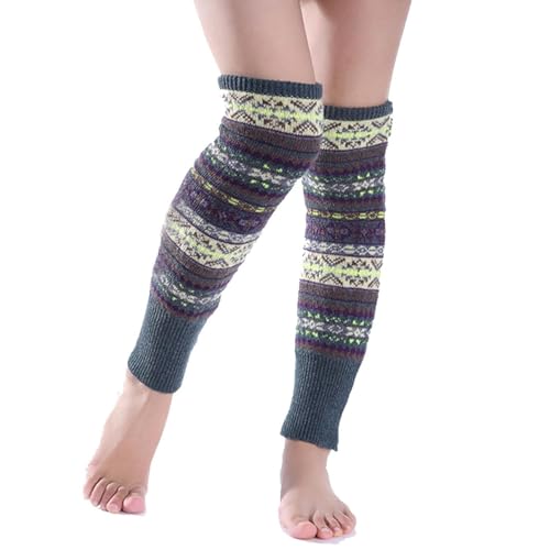 Calentadores grises hasta la rodilla para evitar el frío en las piernas
