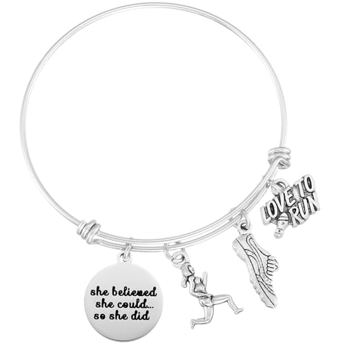 Runner Gifts for Women Her Teens Marathon Team Inspire Birthday Cross Country Running Bracelet