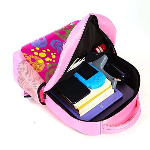 Sac à dos d'école vague rose abstraite pour accompagner leurs rêves