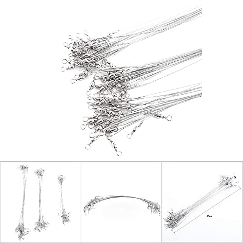 Fishing Wire Leader, 60 piezas, acero inoxidable miniatura 7