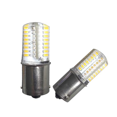12PCS BA15S Led Bulb SMD3014 Warm White 2700-3000k DC12V AC12V Boat Car Light Replacement Bulb For RV Camper SUV MPV Car Turn Tail Reading Spot Backup Lights 360°Beam