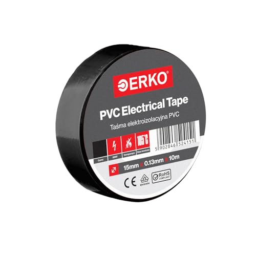 ERKO PVC Isolierband 15mm x 10m Schwarz