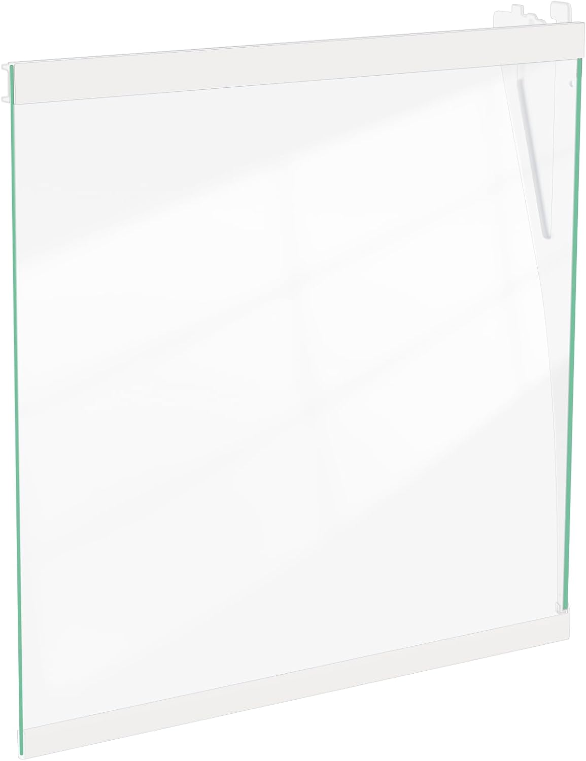 UPGRADED DA97-20044A Refrigerator Glass Shelf For Samsung Fridge Shelf Replacement RF28R7201SR RF28R7351SR RF28R7551SR Fixed Left Middle Shelves Assembly Samsung Refrigerator Parts White Metal Edge