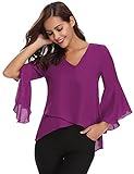 【Tela suave y fresca】La camisa de gasa para mujer está hecha de muselina 100% poliéster, la tela es una camisa transpirable ultra suave y agradable para la piel para primavera, verano y otoño.