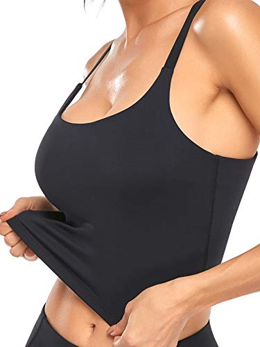 Image of Oalka Sports Bra Womens Longline Padded Crop Yoga Tank Tops