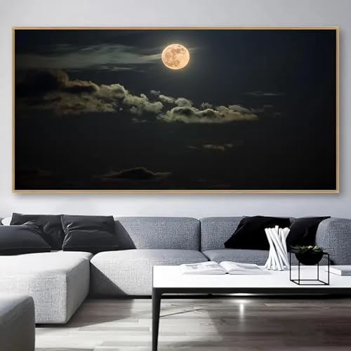Affiches sur toile de lune 30x60cm art moderne décoration murale sans cadre