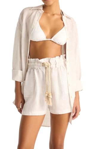 Boardwalk Stripe Women's Avery Short Swimsuit Cover Up2