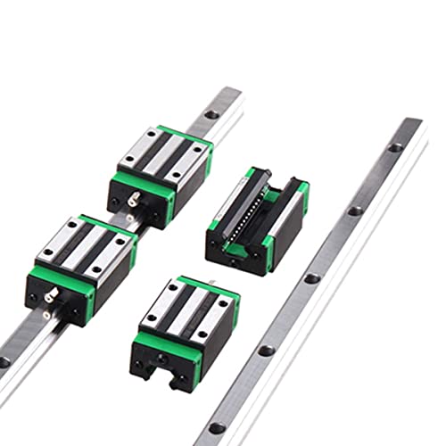 HGR15 Rail de guidage linéaire 1500 mm + 4 blocs de roulement - Glissière linéaire de précision pour routeurs CNC à faire soi-même, tours, fraises - Système de contrôle de mouvement haute performance