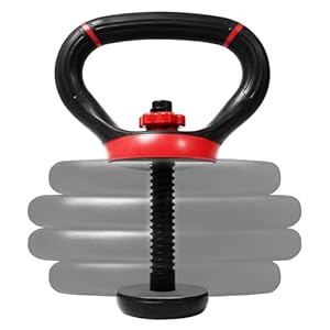 Yes4All Adjustable Kettlebell Handle/Kettlebell Handle for Plates – Kettlebell Weight Handle Supports up to 100lbs & Fits 1 & 2-Inch Weight Plates