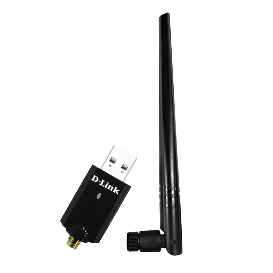 D-Link DWA-185 AC1200 MU-MIMO adapter Wi-Fi USB, dwupasmowy, USB 3.0, odłączana antena o wysokim wzmocnieniu, WPA3, kompatybilna z systemami Windows, Mac i Linux, ultra przenośna.