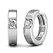 BELLE & LILY Hoop Loop Earrings 18K White Gold with Swarovski Element Crystal Sparking Gift for Wife Mother(E-Hoop2)