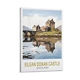 FZYUEN Eilean Donan Castle Schottland, Vintage-Reiseposter, 