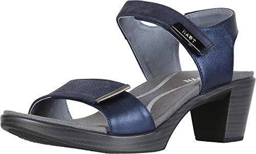 Naot Footwear Women s Intact Navy Velvet Nubuck Polar Sea Lthr Pewter Lthr Heel 8 M US