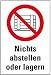 Produktbild LEMAX® Verbots-Kombischild Nichts abstellen oder lagern, ASR/ISO, Folie, 200x300mm