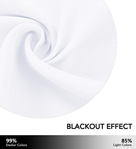 NICETOWN Extra Wide and Long Curtain - Thermal Insulated Drape Voice Canceling for Room Divider/Patio/Glass Door (White, 100 inches Width, 108 inches Length, Single Piece)